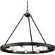 Castile 32 inch 60.00 watt Matte Black Chandelier Ceiling Light