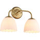 Dorinda 2 Light 16.25 inch Brushed Champagne Bronze Vanity Light Wall Light