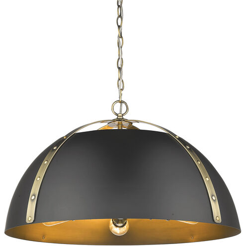 Aldrich 5 Light 25 inch Aged Brass Pendant Ceiling Light in Matte Black
