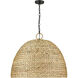 Rue Pendant Ceiling Light in Woven Sweet Grass