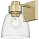 Remy 1 Light 6.5 inch Brushed Champagne Brass Wall Sconce Wall Light