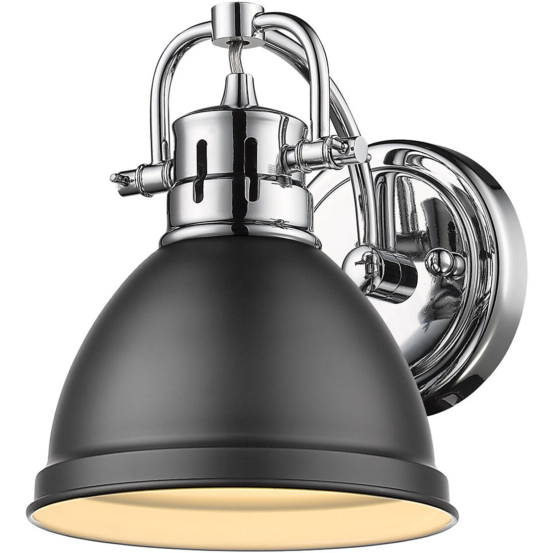 Yep Duncan Vanity Wall Light in Chrome, Matte Black