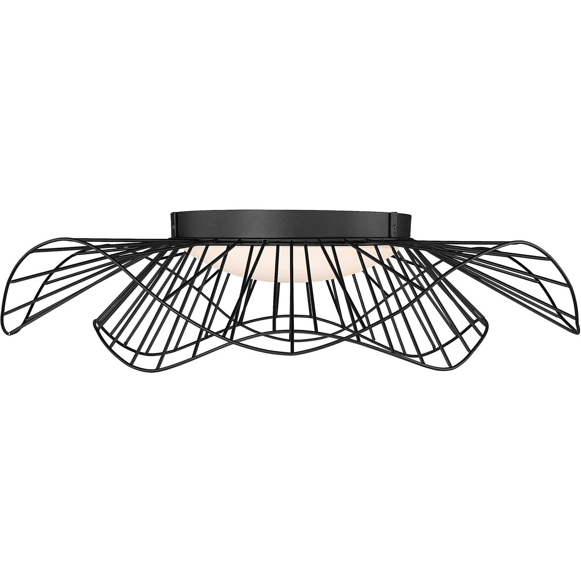 Elena LED 24 inch Natural Black Flush Mount Ceiling Light
