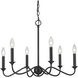 Tierney 6 Light 25 inch Matte Black Chandelier Ceiling Light