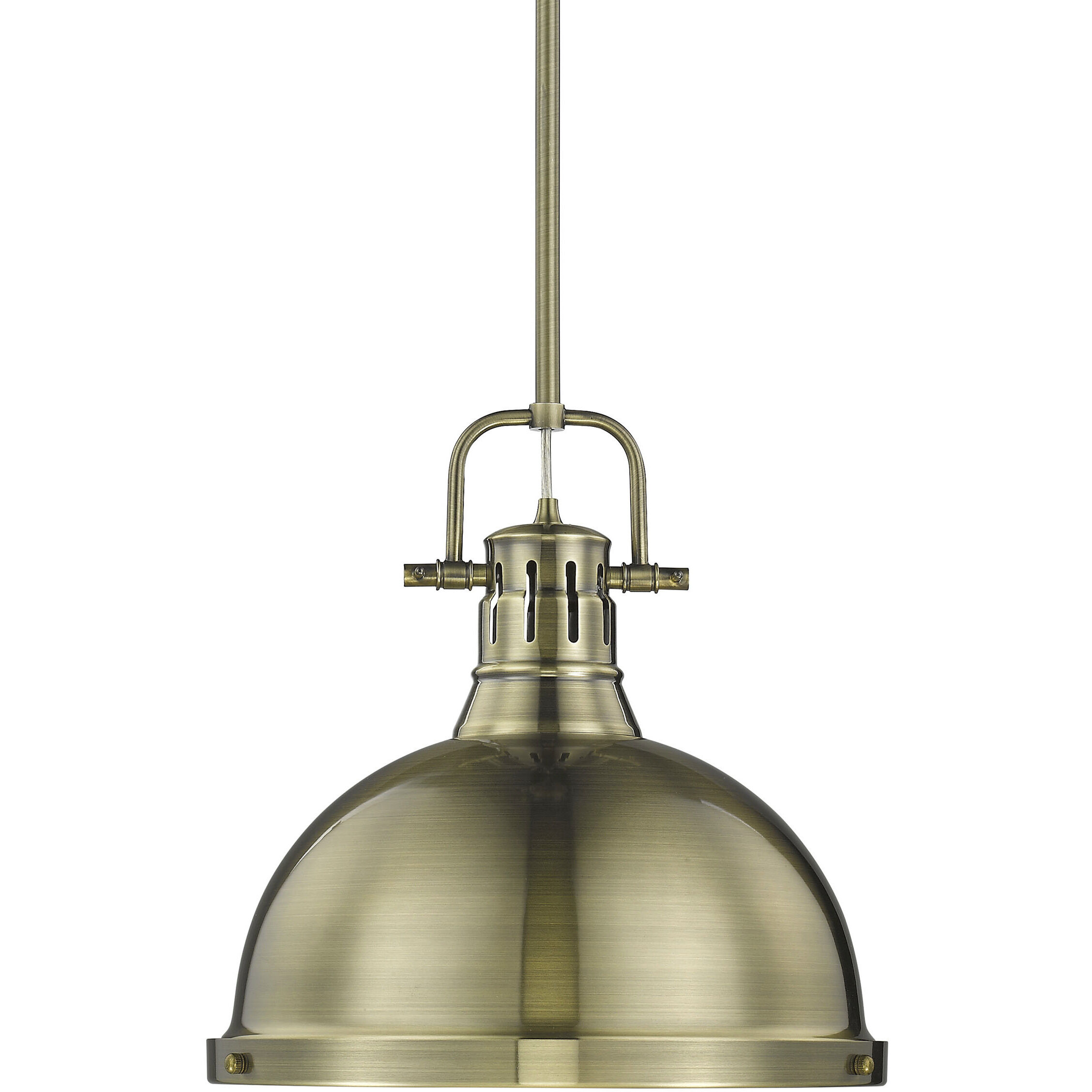 Yep Duncan 1 Light 14 inch Aged Brass Pendant Ceiling Light, Large