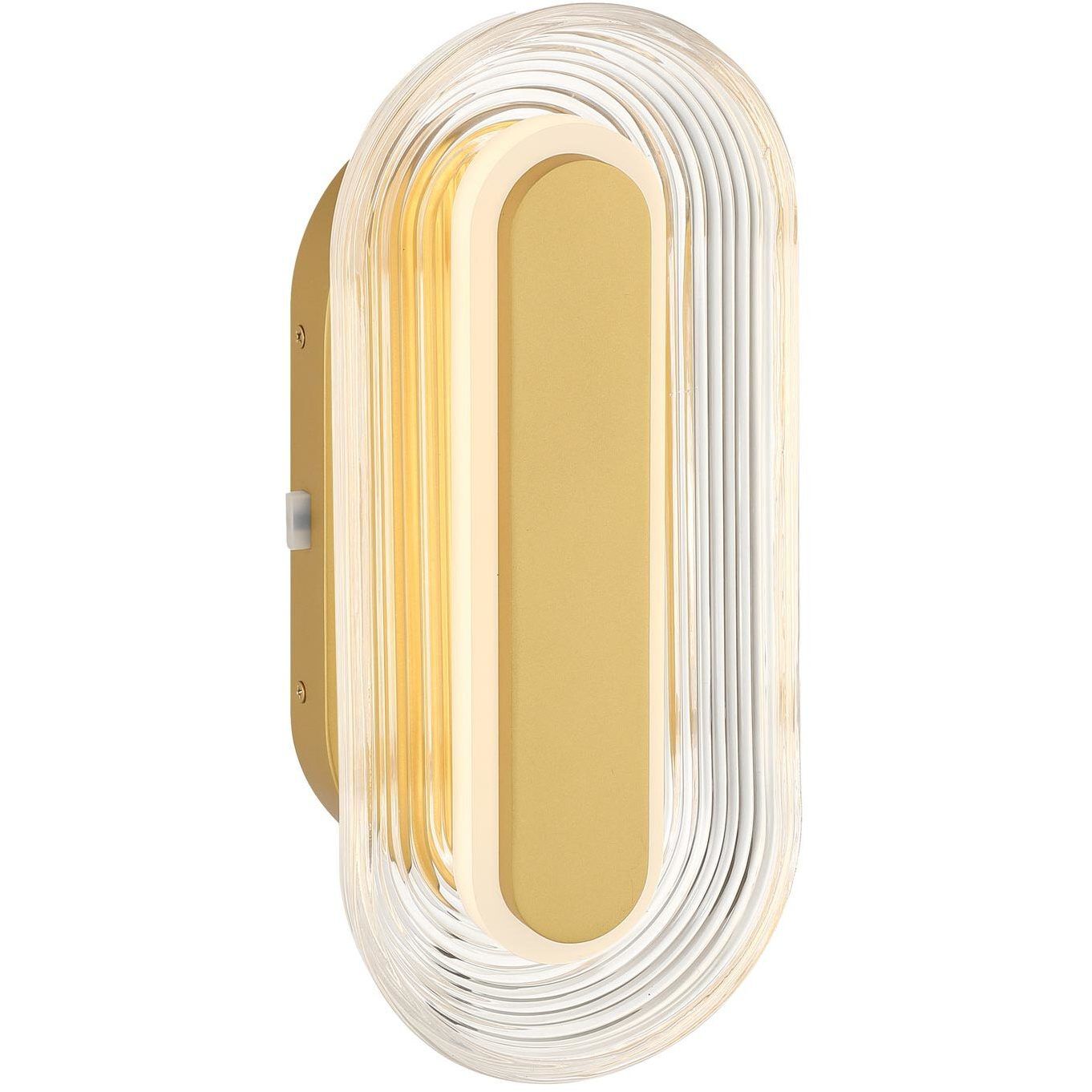 Wry Plexus 1 Light 5.88 inch Satin Brushed Gold Outdoor Wall Light