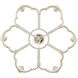 Saxon 6 Light 27 inch French White Chandelier Ceiling Light