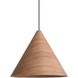 Conique 3 Light 24 inch Dark Walnut Pendant Ceiling Light