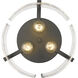 Aenon 3 Light 15 inch Matte Black Flush Mount Ceiling Light