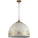 Alison 5 Light 21 inch Vintage Gold Pendant Ceiling Light in Antique Ivory