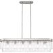 Ciara Linear Pendant Ceiling Light in Peruvian Silver