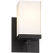 Maddox 1 Light 5 inch Matte Black Bath Fixture Wall Light
