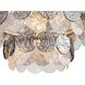 Yep Cascada 13 Light 31.75 inch Aegean Silver Pendant Ceiling Light in Smoke Plated Glass, 3 Tier