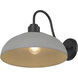 Yep Levitt 1 Light 17.88 inch Natural Black Outdoor Wall in Natural Gray