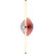 Colorella Wall Sconce Wall Light in Hammered Purple, Ribbed