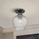 Adeline 1 Light 7.13 inch Matte Black Semi-Flush Mount Ceiling Light