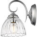 Audra 1 Light 6.88 inch Chrome Wall Sconce Wall Light
