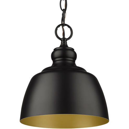 Holmes 1 Light 9 inch Matte Black Mini Pendant Ceiling Light