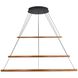 Veritas LED 59 inch Driftwood Ring Chandelier Ceiling Light, 3 Tier