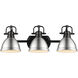 Yep Duncan Vanity Wall Light in Matte Black, Pewter