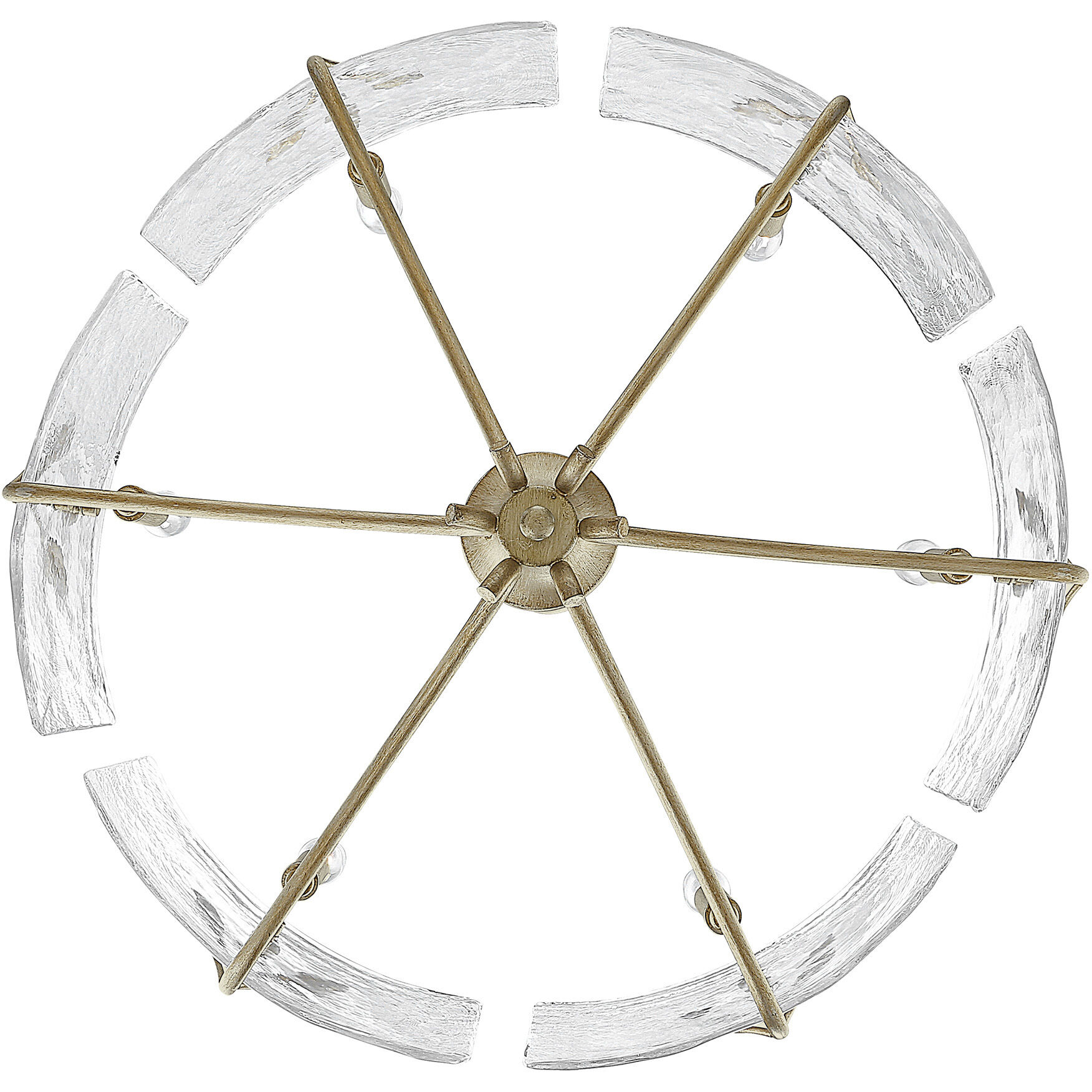 Calla 6 Light 27.75 inch White Gold Chandelier Ceiling Light