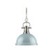 Duncan 1 Light 14 inch Pewter Pendant Ceiling Light in Seafoam, Large