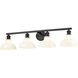 Carver 4 Light 36 inch Matte Black Bath Vanity Light Wall Light