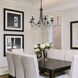 Mirabella 6 Light 25 inch Matte Black Chandelier Ceiling Light in No Shade