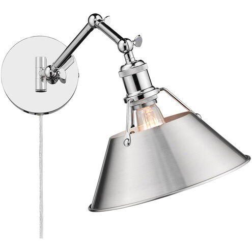 Orwell 1 Light 10 inch Chrome Articulating Wall Sconce Wall Light in Pewter, Adjustable