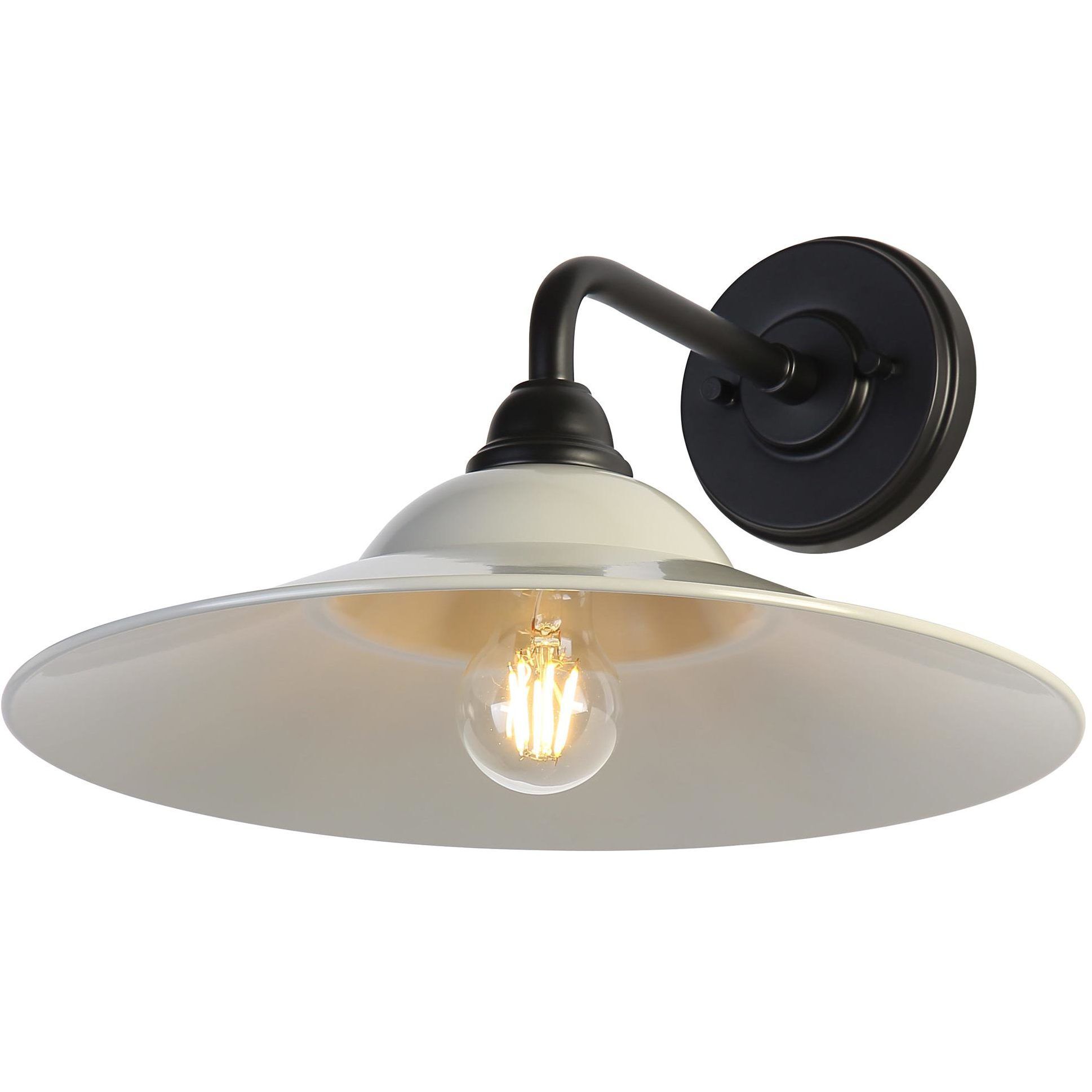 Yep Croma 1 Light 15.5 inch Matte Black Outdoor Wall in No Glass, Warm Gray