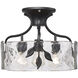 Calla 3 Light 15.13 inch White Gold Semi-Flush Mount Ceiling Light