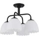 Dorinda 4 Light 18 inch Matte Black Semi-Flush Mount Ceiling Light