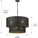 Erma 22.38 inch 60.00 watt Matte Black Chandelier Ceiling Light