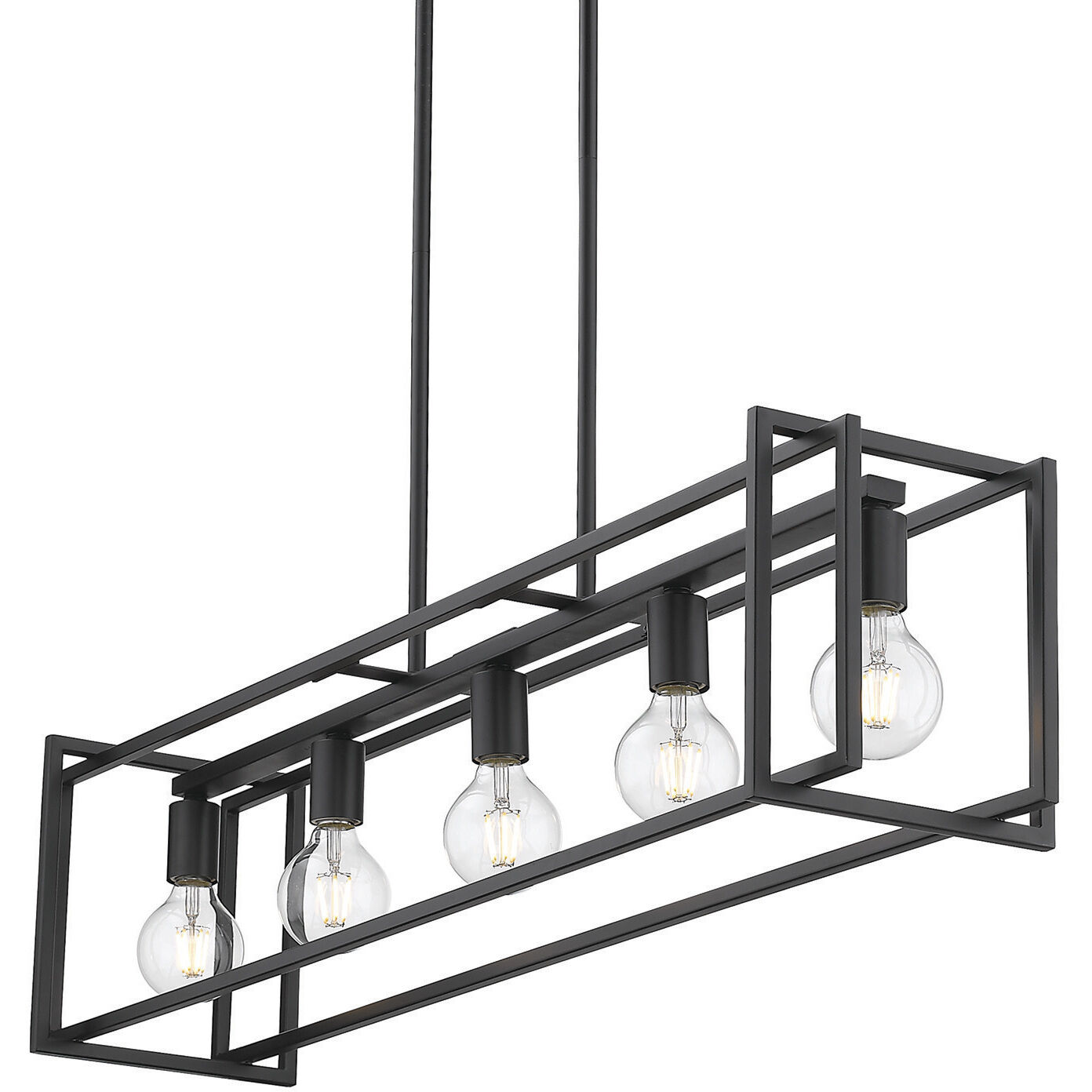 Tribeca Island Light Ceiling Light in Matte Black/Matte Black