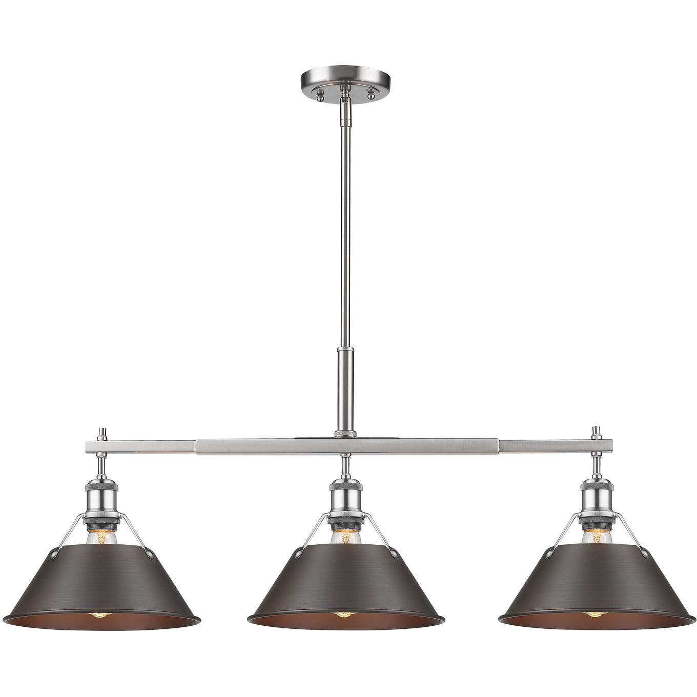 Yep Orwell Island Light Ceiling Light in Pewter, Rubbed Bronze
