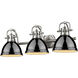 Yep Duncan Vanity Wall Light in Pewter, Black