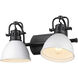 Yep Duncan Vanity Wall Light in Matte Black, Matte White