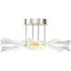 Vetrina LED 23.38 inch Light Gold Semi-Flush Ceiling Light