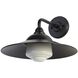 Croma 1 Light 11.5 inch Matte Black Outdoor Wall Sconce in Warm Blanc