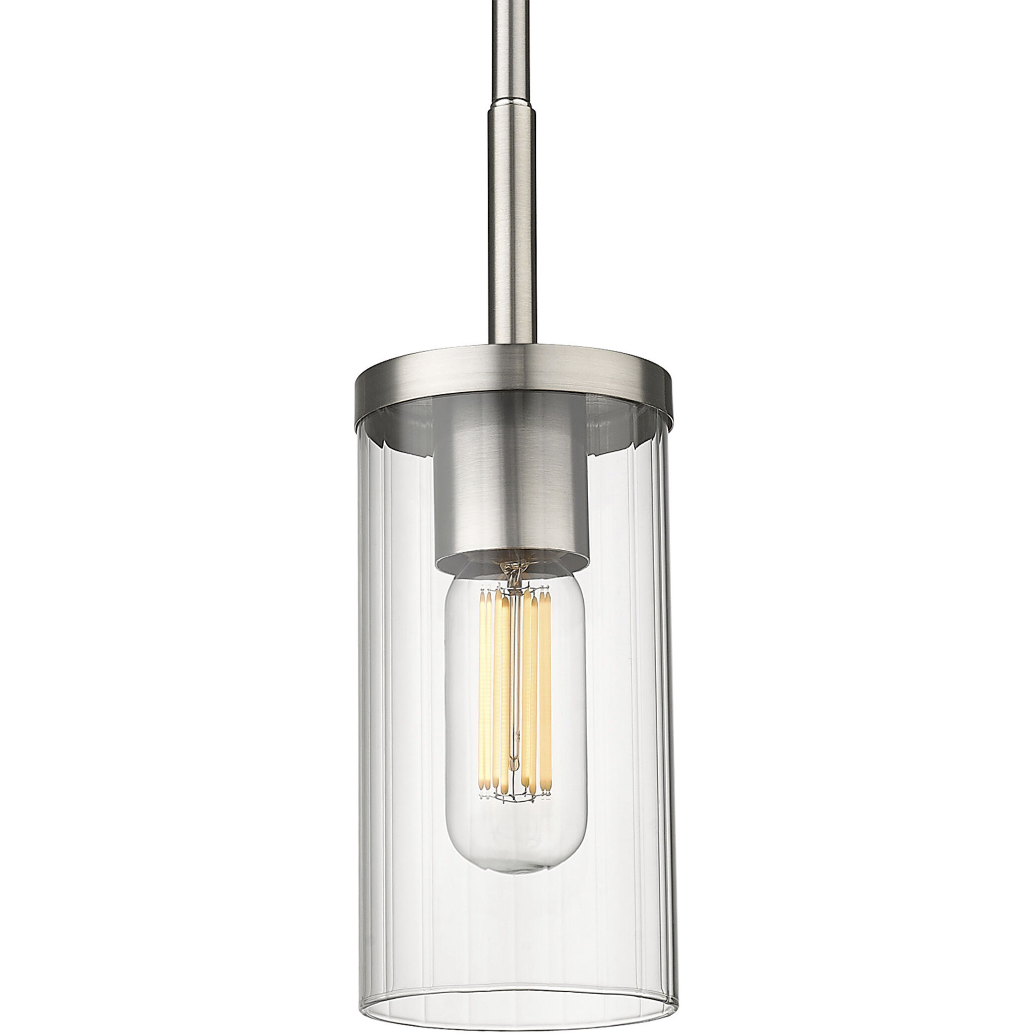 Winslett Pendant Ceiling Light in Pewter, Damp