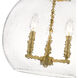 Ariella 3 Light 15 inch Brushed Champagne Bronze Pendant Ceiling Light in Clear Hammered