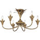 Lillianne 6 Light 28.5 inch Heirloom Gold Semi-Flush Mount Ceiling Light