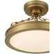 Cameron 1 Light 16.5 inch Brushed Champagne Brass Semi-Flush Mount Ceiling Light