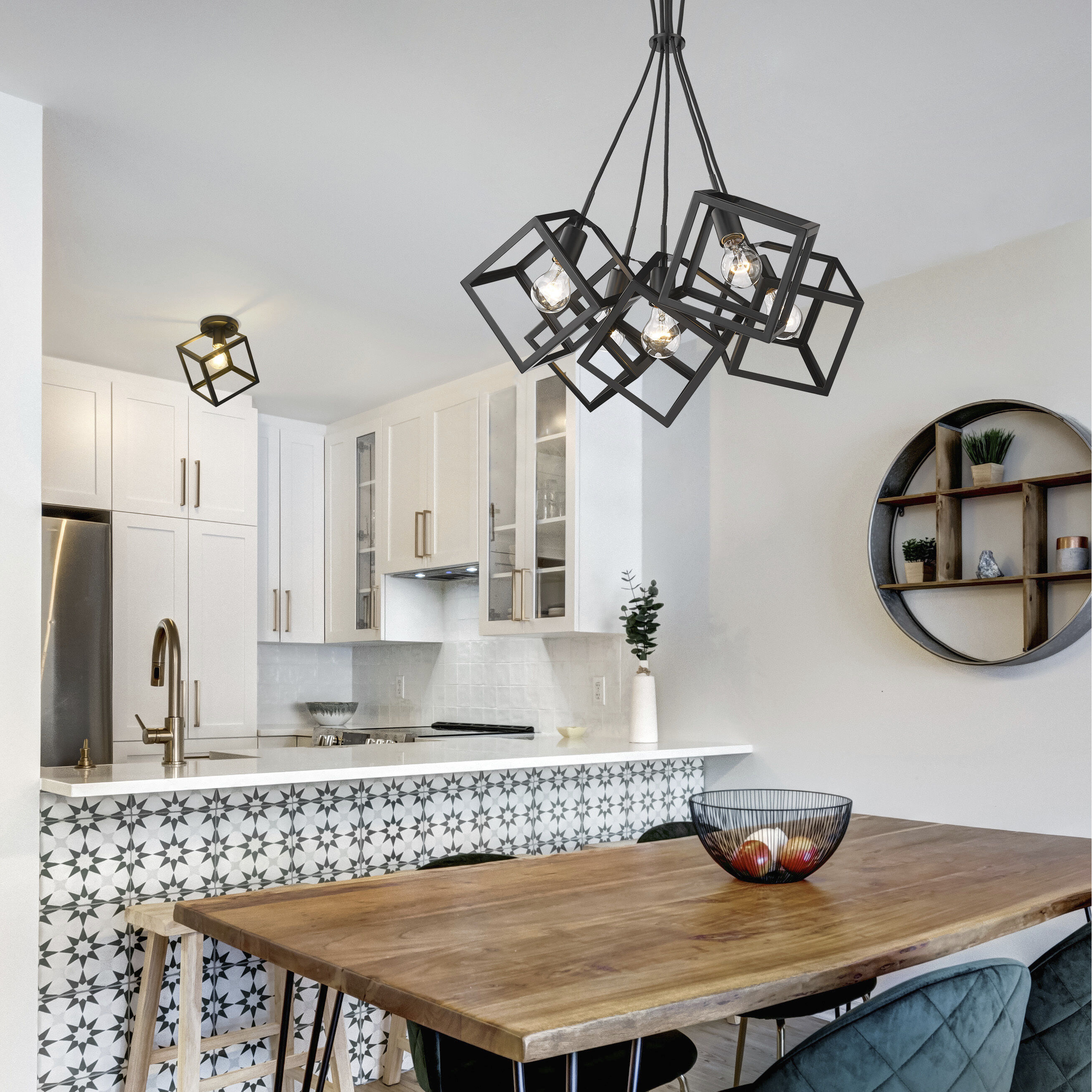 Cassio Pendant Ceiling Light in Matte Black