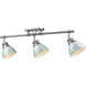 Duncan 3 Light 6.5 inch Pewter Semi-Flush Track Light Ceiling Light in Seafoam, Damp