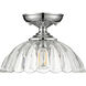 Audra 1 Light 11.75 inch Chrome Semi-Flush Mount Ceiling Light