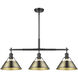 Yep Orwell Island Light Ceiling Light in Matte Black, Aged Brass