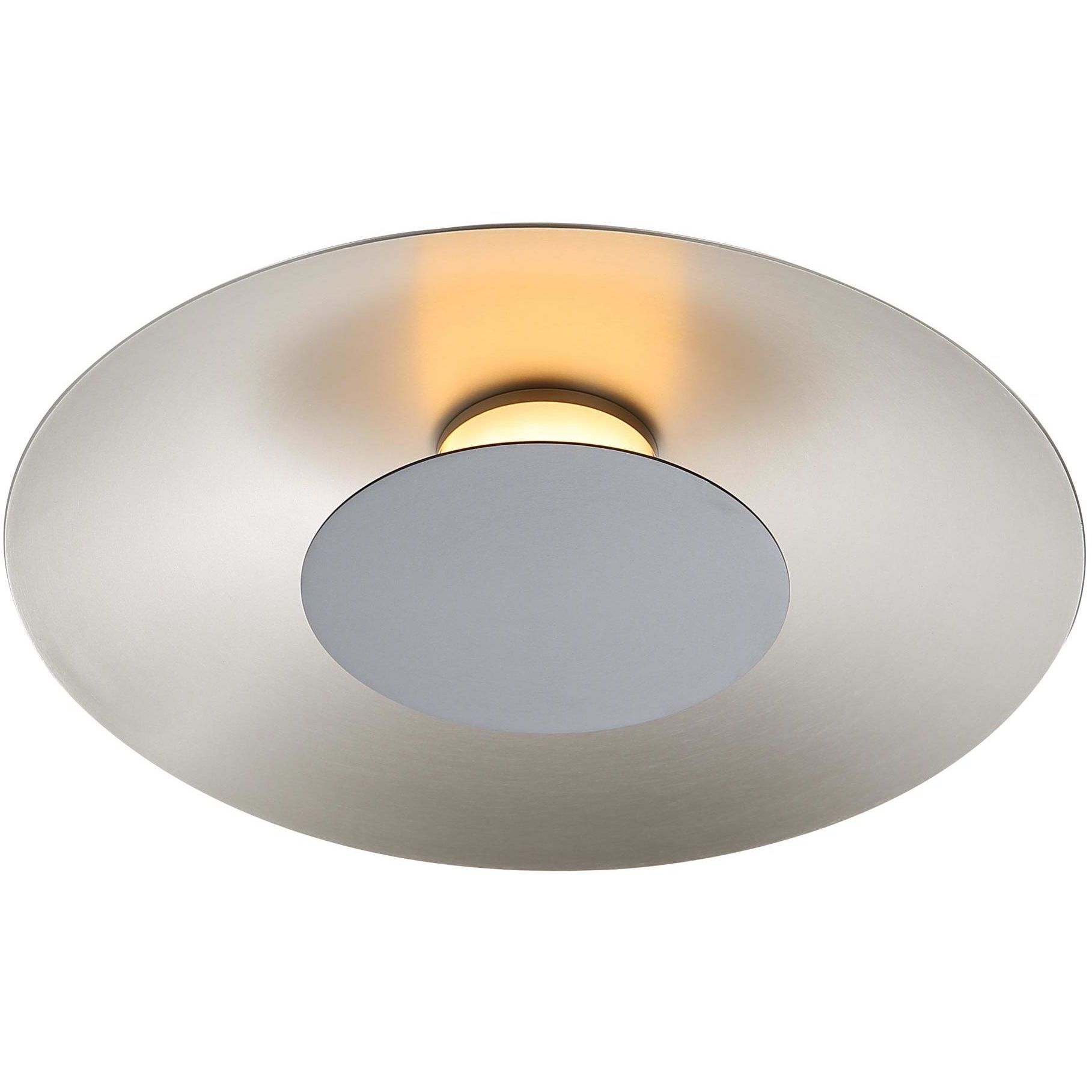 Yep Luma LED 11.75 inch Sand Nickel Flush Mount Ceiling Light in Graphite