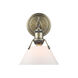 Orwell 1 Light 9 inch Aged Brass Bath Vanity Wall Light in Opal Glass