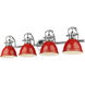 Yep Duncan Vanity Wall Light in Chrome, Red